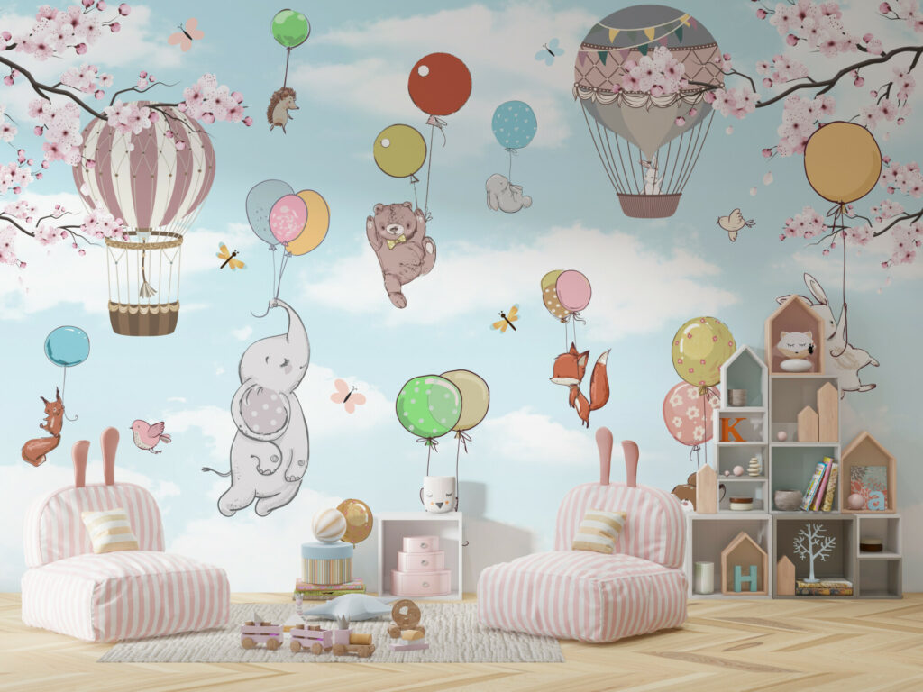 Tapeta: Životinje s balonima