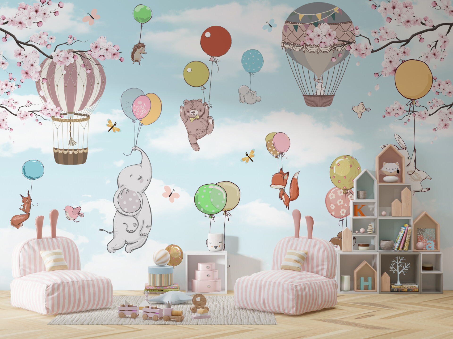 Tapeta: Životinje s balonima