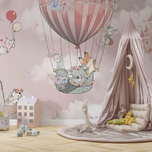 Tapeta: Životinje u balonu